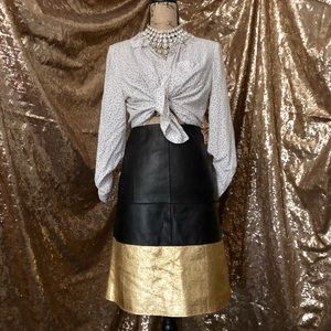 Alice+ Olivia leather skirt